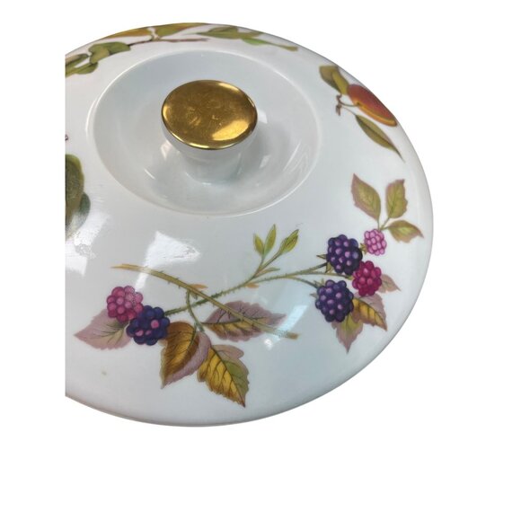 Royal Worcester Vtg England white fruit ceramic cookware 2"x8" SKU 9155 - Picture 14 of 16